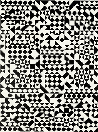 Černo-bílá struktura, 1964, linořez